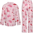 thumbnail image 7 of Top-kevin Flat Stylish Mahjong Women's Long-Sleeve Shirt And Full-Length Bottom Pajama Set, 7 of 7