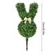 thumbnail image 3 of Rabbit Shaped Topiary Trees – 30 inch High Artificial Boxwood – Swaying Ears and Brown Bow Tie – UV-Resistant – Indoor & Outdoor Decor, 3 of 6