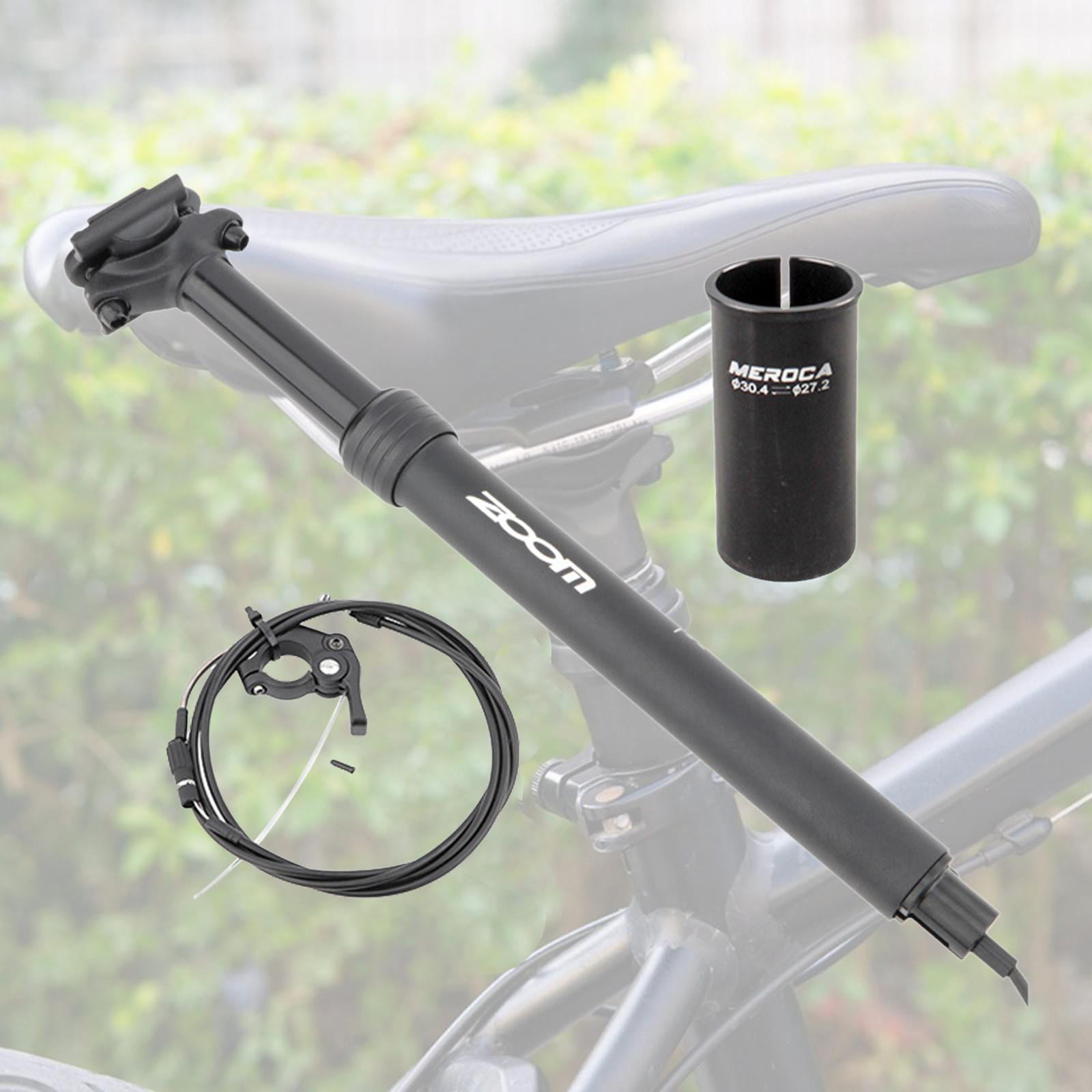 370mm Bike Adjustable Seatpost 3 Sizes Seat Post Saddle Support Tube Pillar with Clear Calibration Mount Wrench Key 