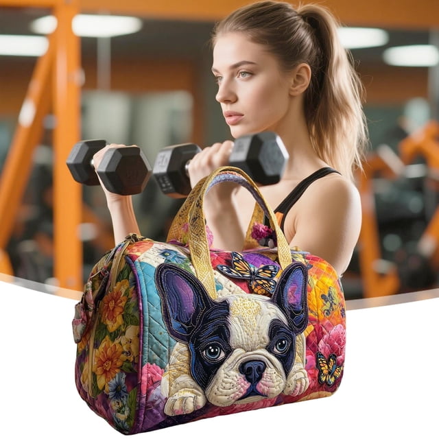 CaiYueKe Quilted Sports Duffel Bag for Women Men, Lightweight Travel Gym Bag with Shoulder Strap, Water-Resistant Workout Overnight Weekender Bag for Fitness Yoga Running