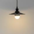 thumbnail image 4 of FSLiving Rechargeable Battery Operated Pendant Light with Sleeve&Round Hook RGB Mode Adjustable Wire Length Hanging Light Vintage Black 11.8" Dia Shade Dimmable for Courtyard Countertop - Set of 3, 4 of 6