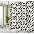 thumbnail image 4 of Ambesonne Cat Shower Curtain, Funny House Pet Silhouettes, 69"Wx75"L, Beige Black, 4 of 4