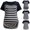 Navy, variant on Summer Savings Clearance! Edvintorg Pregnant Women Clothing Stripe Patchwork Round Neck Short Sleeve Side Ruched Blouse Tops T-Shirt Maternity Clothes