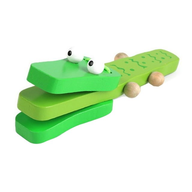 Roulettes en Bois en Forme de Crocodile, Instrument de Percussion Musical pour l'Entraînement au Rythme des Enfants