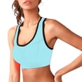 thumbnail image 2 of Women's Color Blocked Back Hollow Vest Gathering Yoga Running Sports Bra, 2 of 4