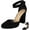 Black Nbpu, variant on : Posh- Women's Round Toe Ankle Strap Buckle High Heel Dress Pumps - Comfort Foam Sandals (Black Nbpu, 7)