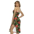 thumbnail image 2 of Xmas Poinsettia Pattern Printed Cross Back Cami Dress, Jesus Christian Fashion Summer Maxi Sexy Casual Dress For Women, 2 of 4