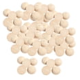 thumbnail image 2 of Abbraccia 100 Pieces Unfinished Half Wood Beads Wood Half Beads Unpainted Wooden Split Balls for Home Decor Kids Arts Crafting Painting 2cmx1cm, 2 of 10