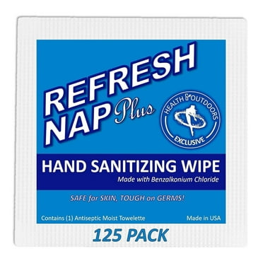 Cleansing Towelettes Antiseptic 5" x 7" Wipes (125 Count) Hand and Body Wet Napkins Individually Wrapped