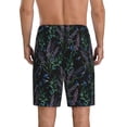thumbnail image 3 of Kdxio Lavender Flowers Print Mens Sleep Shorts Bottoms Soft Comfy Pajama Wear Pants with Drawstring Pockets, 3 of 7