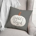 thumbnail image 3 of Creative Products Gray Grateful And Blessed 18 x 18 Spun Poly Pillow, 3 of 3