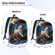 thumbnail image 2 of Disketp Vintage Starry Sky Labrador A print Canvas Backpack Lightweight Travel Daypack Student Rucksack Laptop Backpack-, 2 of 5