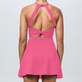 thumbnail image 4 of Women's Fashion Solid Casual Sleeveless Tennis Two Fake Dresses Scandal Proof Dress, 4 of 5