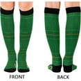 thumbnail image 2 of FREEAMG 2 Pair St.Patrick's Day Clover Compression Socks for Women Men,Knee High Stockings for Athletic Sports,Running,Travel, 2 of 7