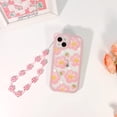 thumbnail image 2 of Funda transparente compatible con iPhone 14, diseño floral con cadena para niñas y mujeres, suave TPU a prueba de golpes, protectora para iPhone 14, diseño de flores rosas., 2 of 8