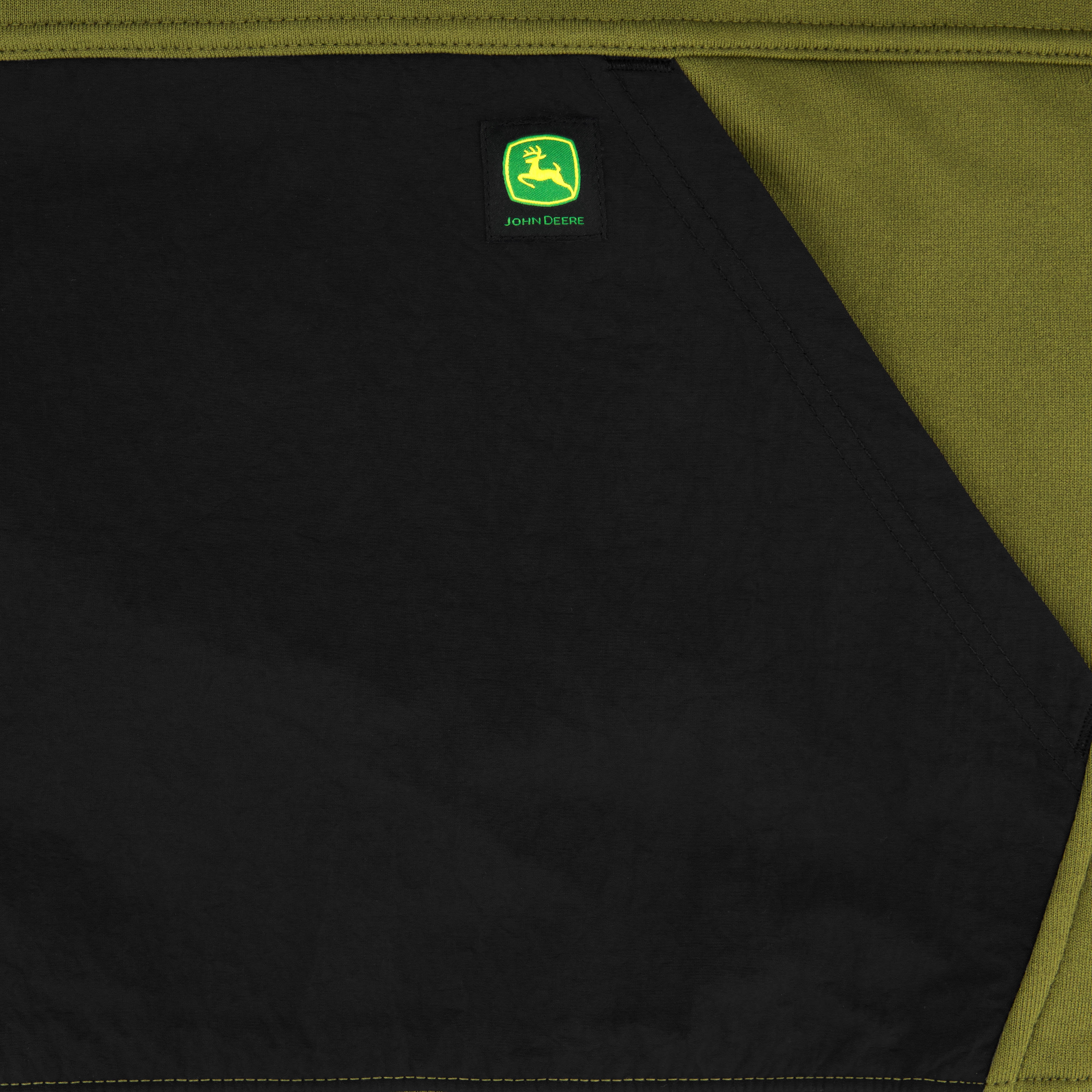 John Deere Men’s Reinforced Pull Over Fleece Hoodie With Nylon Trim, Sizes S-3XL