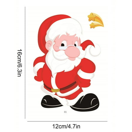 Christmas Clearance Current Christmas Holiday Window Glass Electrostatic Paste Sticker Decoration