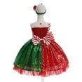 thumbnail image 2 of Girl Christmas Elf Sleeveless Dress Sequin Wedding Party Outfit, 2 of 6