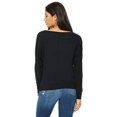 thumbnail image 2 of The Bella + Canvas Ladies Flowy Long Sleeve Off Shoulder T-Shirt - BLACK - S, 2 of 3