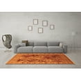 thumbnail image 3 of Ahgly Company Indoor Square Oriental Orange Industrial Area Rugs, 7' Square, 3 of 4