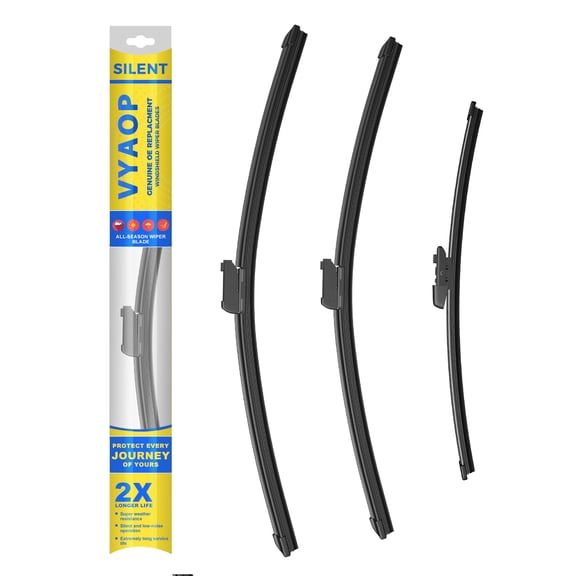 VYAOP Windshield Wipers Replacement for 2015-2024 Volkswagen GTI Taos,2015-2021 Golf,2015-2020 e-Golf,2022-2024 Golf R OEM Quality All Season Wiper Blades 26" 18" 11" (3 Pack)