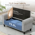 thumbnail image 3 of HOMCOM 50" Storage Ottoman, Bedroom Bench with Wood Legs Light Grey, 3 of 8