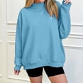thumbnail image 2 of GUACER Mock Neck Sweatshirts for Women Oversized Soft Long Sleeve Casual Pullover Tops, 2 of 8