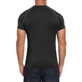 thumbnail image 3 of INSPIRE CHIC Men's Workout Stretch Crew Neck Short Sleeve Sport Running T-Shirts L Black, 3 of 6