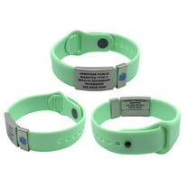 QuickClip Custom Engraved Medical Alert ID Bracelet, Free Shipping - Teal