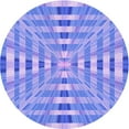 thumbnail image 1 of Ahgly Company Indoor Round Patterned Blue Angel Blue Area Rugs, 8' Round, 1 of 6