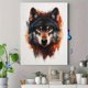 thumbnail image 4 of Qisvanset 12x16 Inch 2D Flat Framed Canvas Art, Constellation Wolf Mystical Wildlife Nature Home Wall Art Decor, 4 of 5