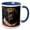 Blue/White, variant on 3drose, Newfoundland Dog Royal Portrait Canine Majesty, 11oz Two-tone Yellow Mug