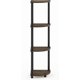 thumbnail image 4 of 5 Tier Corner Display Rack Multipurpose Shelving Unit, Dark Cherry/Black, 4 of 7