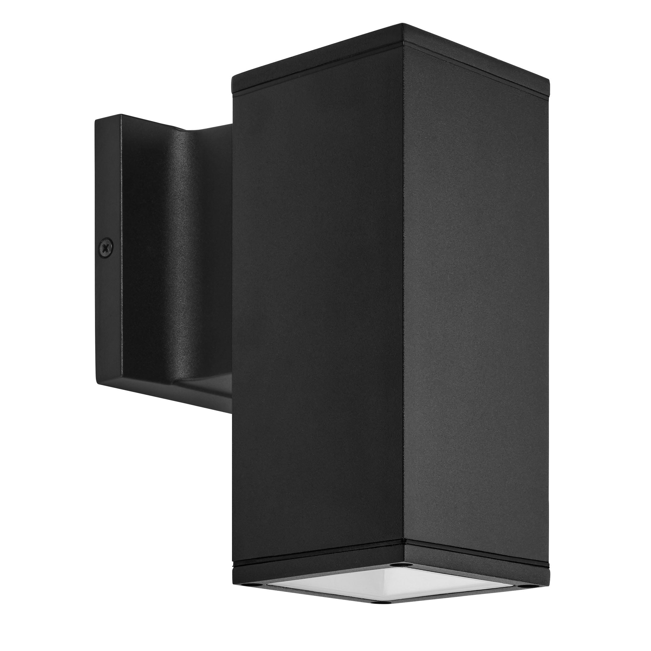 Maxxima LED Rectangular Outdoor Wall Light, Sconce Light, 12 Watt, 1000 Lumens, 3000K Warm White, Dusk to Dawn Sensor, Wall Wash