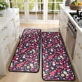 thumbnail image 4 of Kitchen Rugs Sets Of 2,Dark Blue Christmas Pattern Anti Fatigue Kitchen Mat Rugs Non Slip Washable,Decorative Kitchen Floor Mats for Kitchen,Sink,Laundry,17"x47"+17"x47", 4 of 5