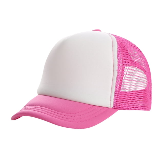 MIASHUI Summer Baseball Cap for Boys Girls Breathable Mesh Sun Hats,Hot Pink,One Size