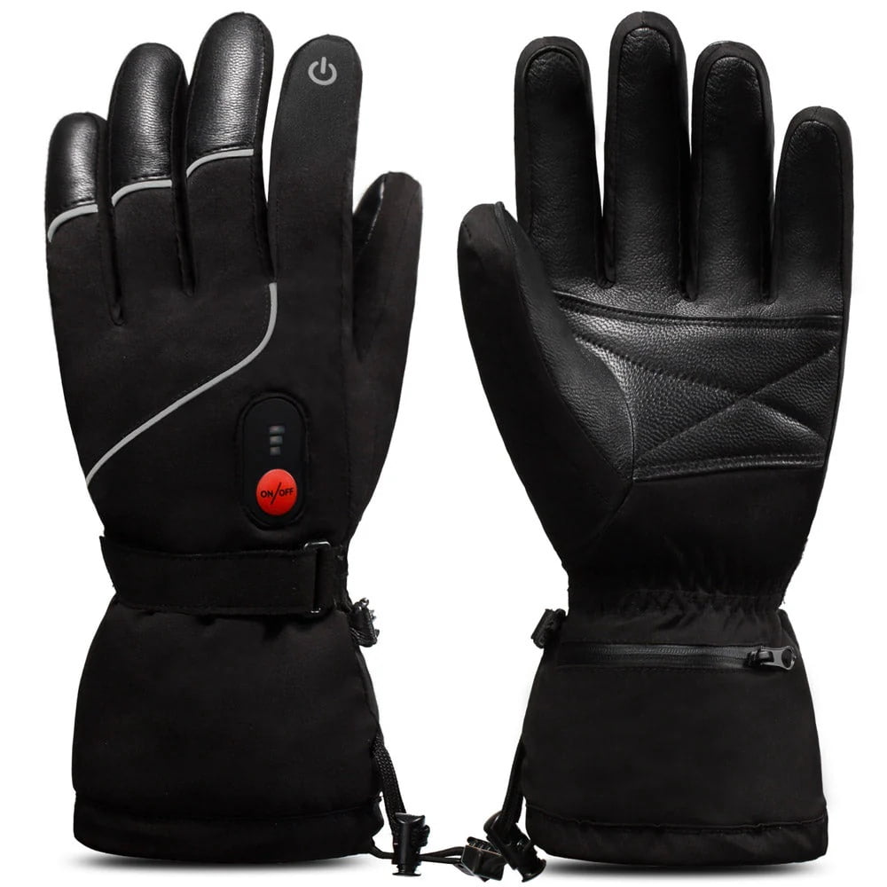 SAVIOR Heated Gloves for Men Rechargeable Waterproof Winter,Machine Washable Electric Heating Ski Glove for Hiking Motorcycling Camping Fishing Cold Weather Hand Warmers