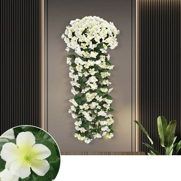Flores artificiales, flores falsas, flores artificiales, simulación de violeta, colgante de pared, decoración para bodas, hogar, sala de estar, decoración de techo, envoltura de plástico, plantas, glo