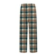 thumbnail image 6 of Pajama Pants for Men Women Funny Pant Matching Couples Unisex Pajamas Plaid Khaki S, 6 of 8
