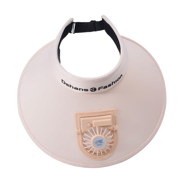 Sombrero con visera y ventilador, recargable por USB, para hombre y mujer, con ventilador incorporado. Caqui