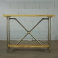 thumbnail image 3 of OS Home and Office Model PSTX-BB Industrial Vintage 2-Tier Pipe Console-Sofa Hall Table - etagere Metal and Reclaimed-Aged Wood Finish, 3 of 4
