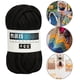 thumbnail image 1 of de hilo de tela de 30M de costura trenzados DIY hilo duradero ondulado a mano para bufanda, alfombras, cojín, bolsa de verano, fabricación Negro Macarena Hilo de tejer de tela, 1 of 8