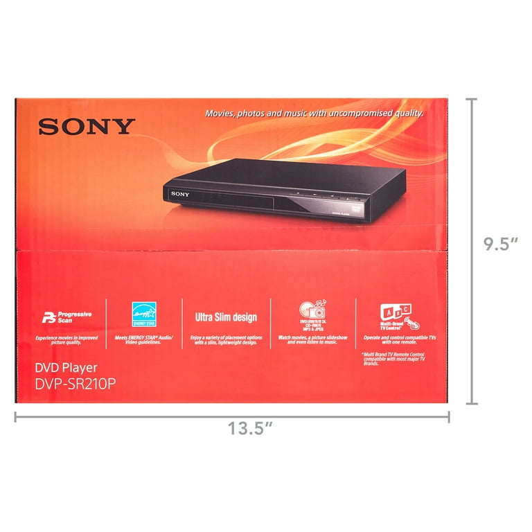 Sony Compact DVD Player - DVPSR210P with CD Playback - Walmart.com