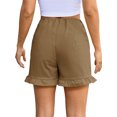 thumbnail image 5 of High Waist Women Straight Leg Ruffle Shorts Dressy Bottom, 5 of 6