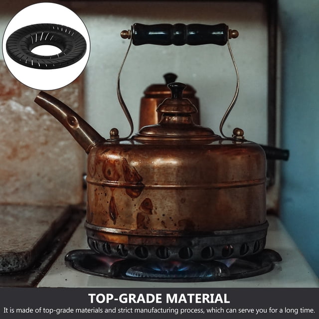 OULII Hôtels Plaque de Brûleur de Cuisinière à Gaz Acier Inoxydable Noir 1 Pce