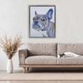 thumbnail image 3 of Bulldog Watercolor Portrait Gray Floating Frame Canvas Art, 25 x 31, Made In USA, 3 of 8