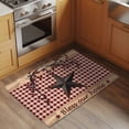 thumbnail image 2 of Country Stars Front Door Rugs 2x3 ft Vintage Rust Black Star Red Plaid Brown Wood Grain Small Rug for Entryway Non Slip Washable Bathroom Door Mat Absorbent Floor Mat for Indoor Entrance, 2 of 9