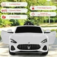 thumbnail image 4 of Gymax 12V Kids Ride On Car Licensed Maserati GranCabrio w/Remote Control & Music White, 4 of 10