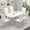 White Table with 6 White Chairs with Silver Leg, variant on Modern Dining Room Set,71" White Dining Table Sets For 6,1 Table and 6 Chairs