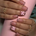 thumbnail image 5 of Press On Nails, False Nails, Leopard Print Bow Nail Tips, Easy To Apply and Durable Adhesive, 5 of 6